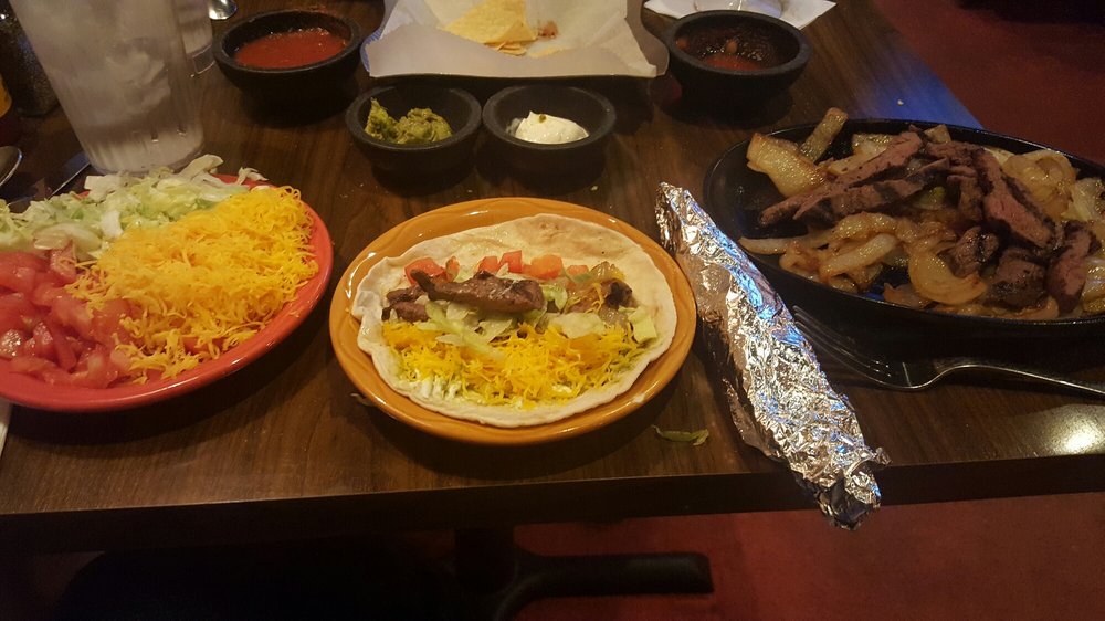 steak fajitas at The South restaurant